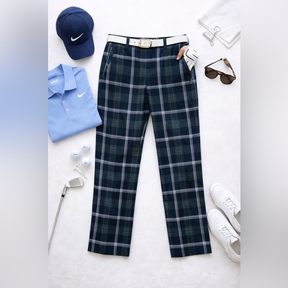 Nike Golf Plaid Ankle Pants Women’s Dri FIT Tour Performance Stretch Preppy - Picture 2 of 10